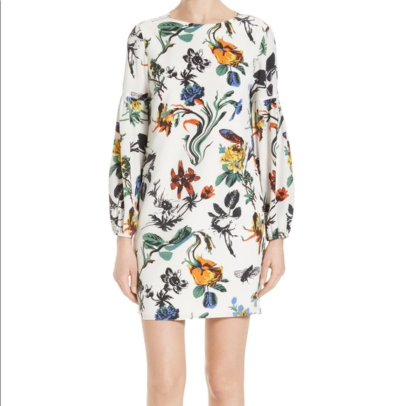 Tibi Dresses & Skirts - Tibi 100% Silk Floral Shift Dress Sz 4 EUC